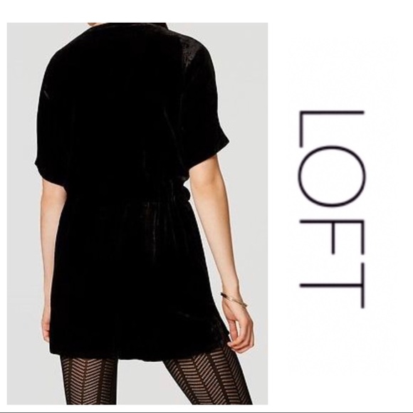 LOFT Velvet Romper Size 10 - Picture 2 of 7